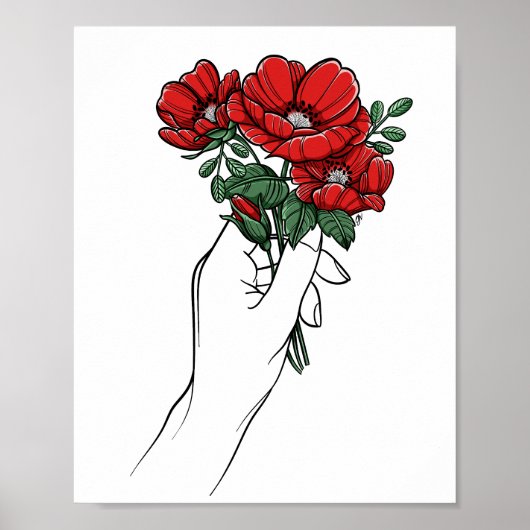 Poppy Bouquet Poster (Vorne)