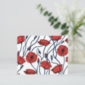 Poppy Bouquet Postkarte (Stehend Vorderseite)