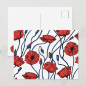 Poppy Bouquet Postkarte (Vorne/Hinten)
