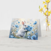 Poppy Bunny Karte (Gelbe Blume)