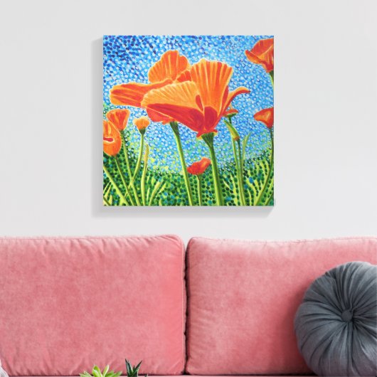 Poppy Canvas Print Leinwanddruck (Insitu (Wohnzimmer))
