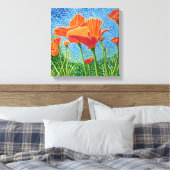Poppy Canvas Print Leinwanddruck (Insitu (Schlafzimmer))