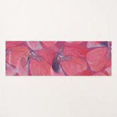 Poppy Chic Wasserfarbe auf Burgund Yogamatte (Vorderseite (Horizontal))