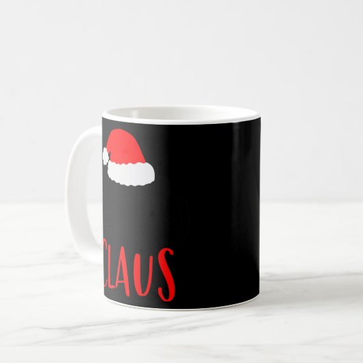Poppy Claus Funny Christmas Pajamas PJs Opa Kaffeetasse (Vorderseite Links)