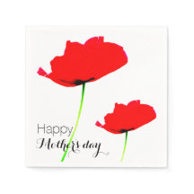 POPPY Collection 01 Muttertag Papier Napkins