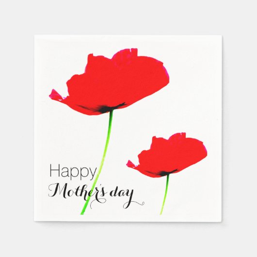 POPPY Collection 01 Muttertag Papier Napkins Serviette (Vorderseite)