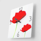 POPPY Collection 01 Wall Clock Quadratische Wanduhr (Winkel)