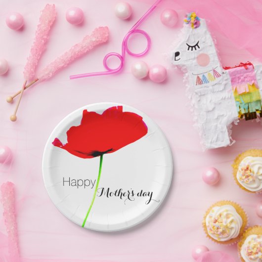 POPPY Collection 02 Muttertag Papier Teller (Party)