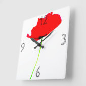 POPPY Collection 02 Wall Clock Quadratische Wanduhr (Winkel)