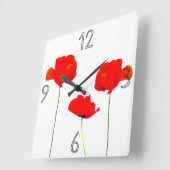 POPPY Collection 05 Wall Clock Quadratische Wanduhr (Winkel)
