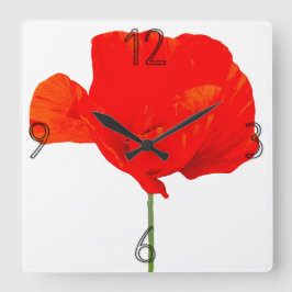 POPPY Collection 06 Wall Clock Quadratische Wanduhr