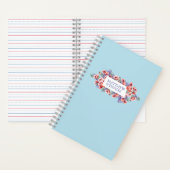 Poppy Collection mit Spun Sugar Blue Hintergrund Notizblock (Innen)