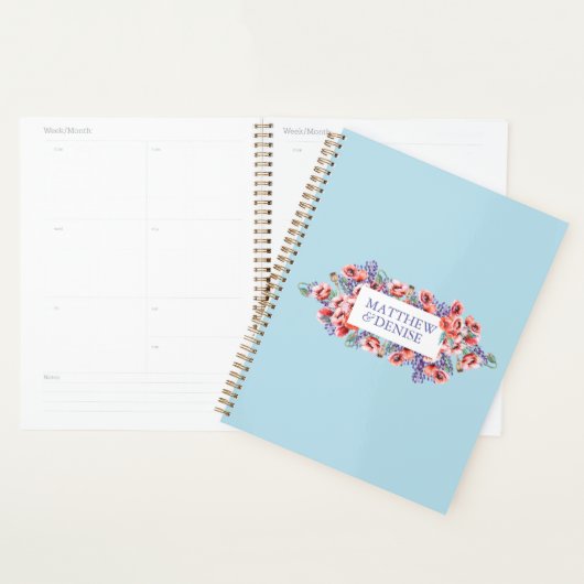 Poppy Collection mit Spun Sugar Blue Hintergrund Planer (Anzeige)
