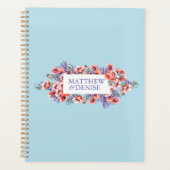 Poppy Collection mit Spun Sugar Blue Hintergrund Planer (Vorderseite)