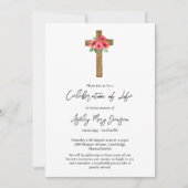 Poppy Cross Celebration of Life Funeral Einladung (Vorderseite)