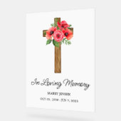 Poppy cross Memorial Funeral Acrylschild (Winkel)