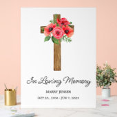 Poppy cross Memorial Funeral Acrylschild (Hochzeit)