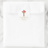 Poppy Cross Memorial Funeral Seed Packet Runder Aufkleber (Tasche)