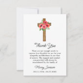 Poppy Cross Sympathy Thank You Card Dankeskarte (Vorderseite)