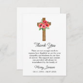 Poppy Cross Sympathy Thank You Card Dankeskarte (Vorne/Hinten)