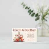 Poppy Custom Church Business Card Visitenkarte (Stehend Vorderseite)