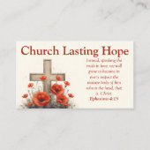 Poppy Custom Church Business Card Visitenkarte (Vorderseite)