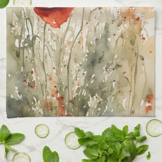 Poppy Day v.1 Geschirrtuch (Gefaltet)