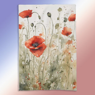 Poppy Day v.1 Geschirrtuch