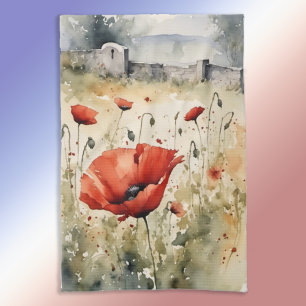 Poppy Day v.2 Geschirrtuch