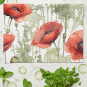 Poppy Day v.3 Geschirrtuch (Gefaltet)