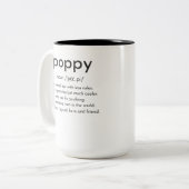 Poppy Definition lustige Großvater Vater Tag Zweifarbige Tasse (Vorderseite Links)