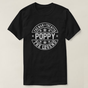 Poppy Der Mann Der Mythos Die Legende Vatertag T-Shirt