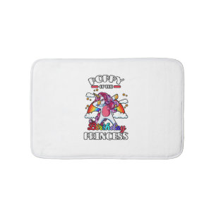 Poppy des Geburtstagsprinzessin-Einhorn-Regenbogen Badematte