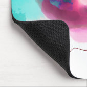 Poppy des Troy Burgundy Watercolor-Skripts Mousepad (Ecke)