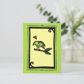 "POPPY" DIE LIEBE VÖGEL POSTKARTE (Stehend Vorderseite)