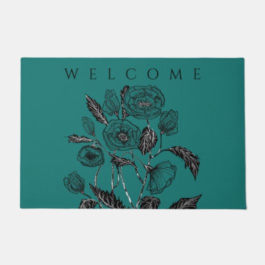 Poppy Doormat - Willkommen - Ihre Farben Fußmatte (Vorderseite)