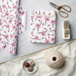 Poppy Dream Watercolor Muster Geschenkpapier