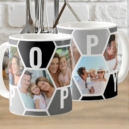 Poppy Editable 5 Foto 5 Letter Honeycomb Kaffeetasse