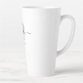 Poppy Elegant Script Monogram Silver Green Milchtasse (Rechts)