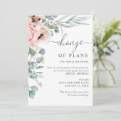 Poppy Eukalyptus: Änderung der Brautpartys Einladung (Stehend Vorderseite)