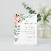 Poppy Eukalyptus: Änderung der Brautpartys Postkarte (Stehend Vorderseite)