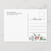 Poppy Eukalyptus: Änderung der Brautpartys Postkarte (Rückseite)