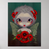 Poppy Fairy Big mit Augen gothic Fee Printmedien Poster (Vorne)