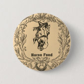 POPPY FEED BAG HORSE Button (Vorderseite)