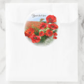 POPPY-FELD Fügen Sie Ihren klassischen Rundaufkleb Runder Aufkleber (Tasche)