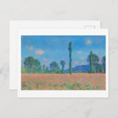 "POPPY FELD, GIVERNY" 1890-91 CLAUDE MONET POSTKARTE (Vorne/Hinten)