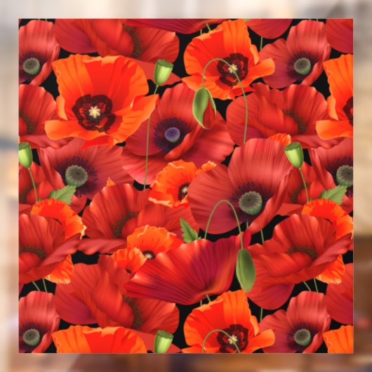 Poppy Fensteraufkleber (Blatt 2)