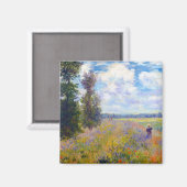 Poppy Field, Argenteuil, 1875 Claude Monet Magnet (Vorderseite/Rückseite)