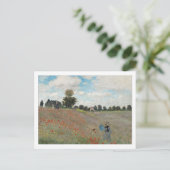 Poppy Field by Monet Postkarte (Stehend Vorderseite)