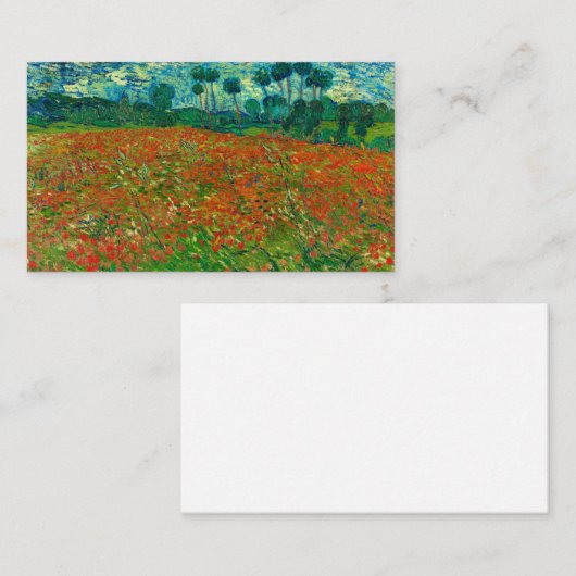 Poppy Field by Vincent van Gogh Visitenkarte (Vorne/Hinten)